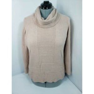 Calvin Klein Women's Cable Knit Long Sleeve Turtle Neck Sweater